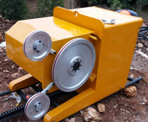 yellow cnc wire saw cutting machine