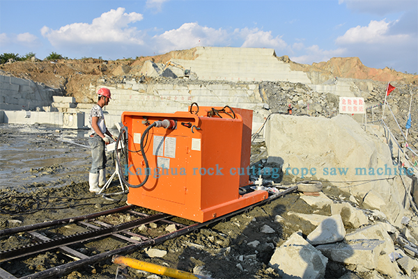 Kanghua rock cutting rope saw machine in Shandong